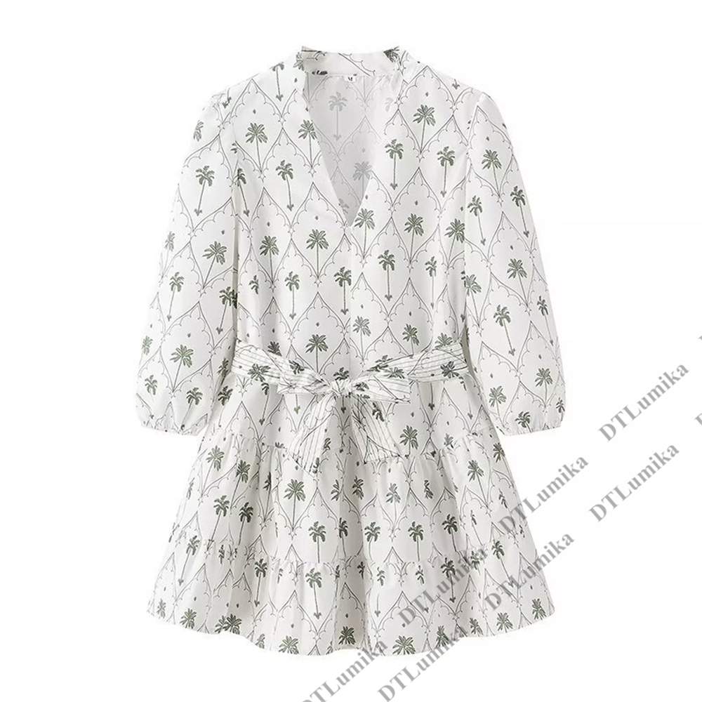 DTLumika Palm Tree Print Wrap  - Women'S Formal Resort Wear reseña y precio