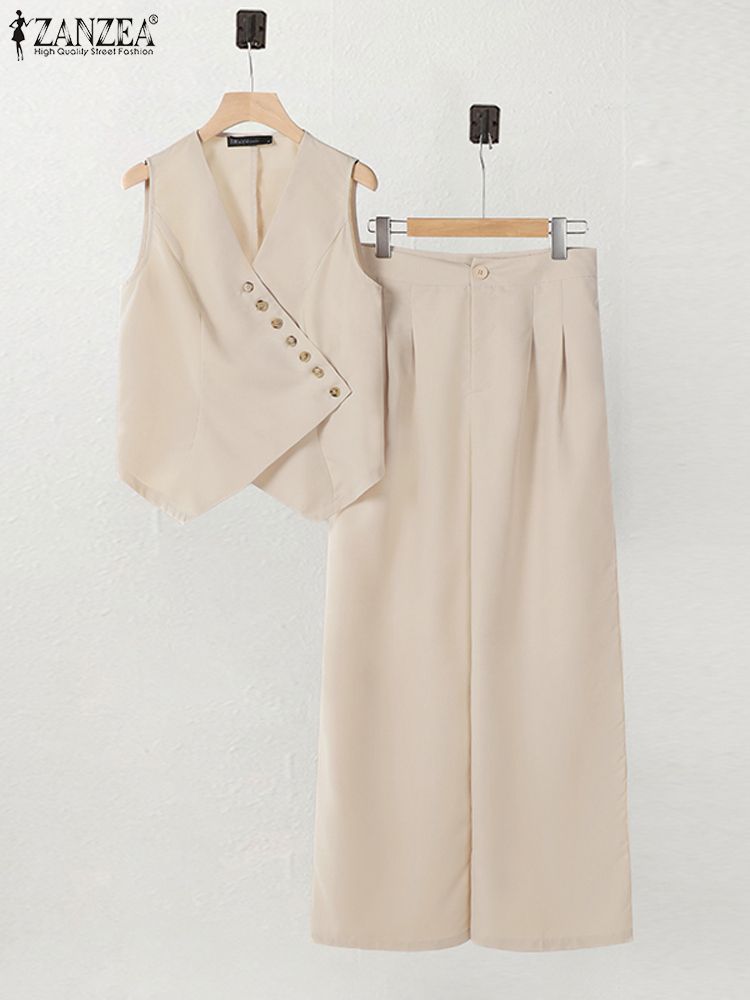 ZANZEA Women Pant Sets Irregul - Women Formal Wear Set reseña y precio